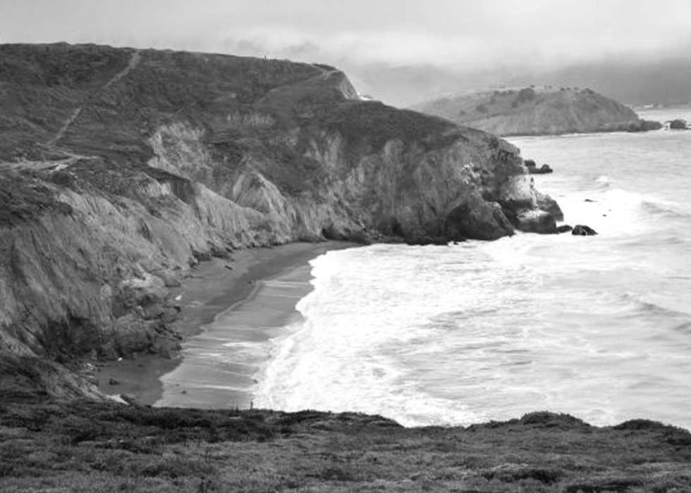 high view of the Pacifica coastline